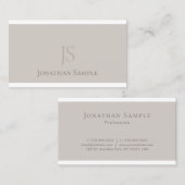 Carte De Visite Monogramme populaire Design graphique élégant mode (Devant / Derrière)