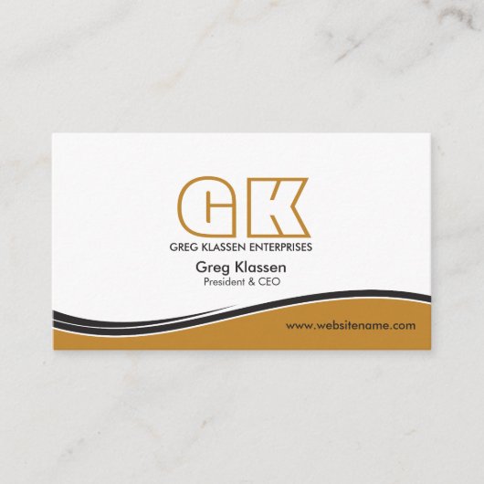 Carte De Visite Monogramme professionnel (Devant)