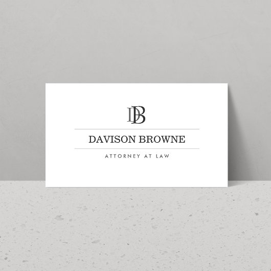 Carte De Visite Monogramme professionnel