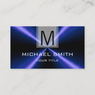 Carte De Visite Monogramme professionnel #19 en métal d'acier