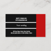 Carte De Visite monogramme professionnel "B" moderne CUSTOM (Dos)