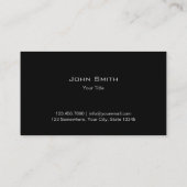 Carte De Visite Monogramme professionnel Bouclier d'or acier métal (Dos)