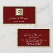 Carte De Visite Monogramme professionnel de Parties scintillant Ma (Devant / Derrière)