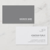 Carte De Visite Monogramme professionnel Design moderne Plaine lux (Devant / Derrière)