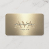 Carte De Visite Monogramme professionnel Elegant Black Gold (Devant)