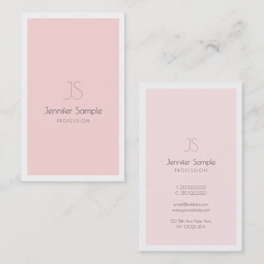 Carte De Visite Monogramme professionnel élégant Conception simple (Devant / Derrière)