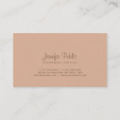 Carte De Visite Monogramme professionnel Elégant couleurs Pearl Lu (Dos)