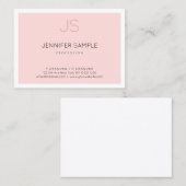 Carte De Visite Monogramme professionnel élégant Design simple Lux (Devant / Derrière)