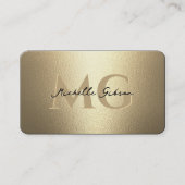 Carte De Visite Monogramme Professionnel Élégant Faux Or Moderne (Devant)