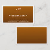 Carte De Visite Monogramme professionnel élégant Finition soie lux (Devant / Derrière)