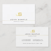 Carte De Visite Monogramme professionnel Élégant Modèle moderne (Devant / Derrière)