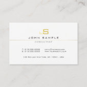 Carte De Visite Monogramme professionnel Élégant Modèle moderne (Dos)