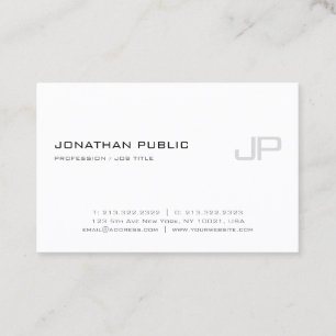 Carte De Visite Monogramme professionnel élégant Modèle moderne