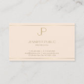Carte De Visite Monogramme professionnel Élégant moderne Plain Pre (Dos)