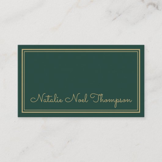 Carte De Visite Monogramme professionnel élégant Nom de script Or (Devant)