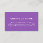 Carte De Visite Monogramme professionnel élégant Plain Lilac (Dos)