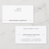 Carte De Visite Monogramme professionnel élégant Simple moderne si (Devant / Derrière)