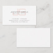 Carte De Visite Monogramme professionnel élégant Simple simple ten (Devant / Derrière)