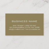 Carte De Visite Monogramme professionnel élégant Tan clair (Dos)