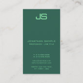 Carte De Visite Monogramme professionnel élégant Vertical Moderne (Dos)