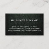 Carte De Visite Monogramme professionnel en cuir texturé #20 (Dos)