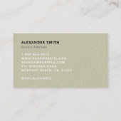 Carte De Visite Monogramme professionnel - Faux financiers (Dos)