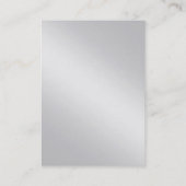 Carte De Visite monogramme professionnel gris argent tendance (Dos)