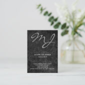 Carte De Visite monogramme professionnel gris moderne unique (Debout devant)