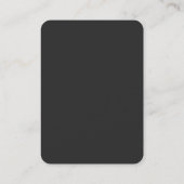 Carte De Visite monogramme professionnel gris tendance unique (Dos)