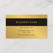 Carte De Visite Monogramme professionnel Luxe Gold Circle Logo Boi (Dos)