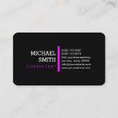Carte De Visite Monogramme professionnel Magenta Moderne (Dos)