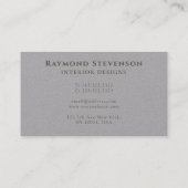 Carte De Visite Monogramme professionnel métal argent chic or (Dos)