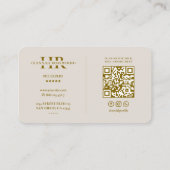 Carte De Visite Monogramme professionnel minimal Sand moderne (Dos)