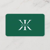 Carte De Visite Monogramme professionnel minimum Logo K Hunter Gre (Devant)