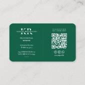 Carte De Visite Monogramme professionnel minimum Logo K Hunter Gre (Dos)