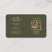 Carte De Visite Monogramme professionnel moderne (Dos)