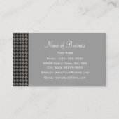 Carte De Visite Monogramme professionnel moderne Brown Houndstooth (Dos)