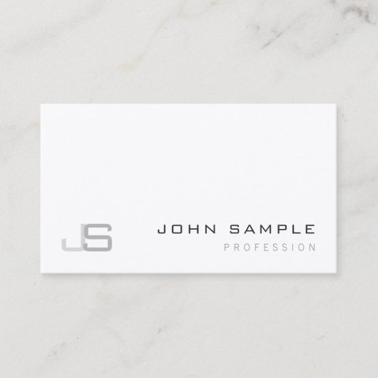 Carte De Visite Monogramme professionnel moderne créatif Luxe (Devant)