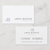 Carte De Visite Monogramme professionnel moderne créatif Luxe (Devant / Derrière)