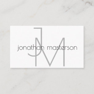 Carte De Visite Monogramme professionnel moderne de Minimalistic
