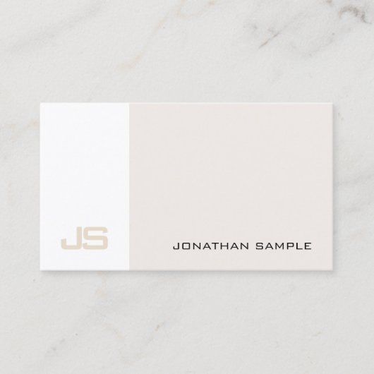 Carte De Visite Monogramme professionnel moderne design élégant (Devant)
