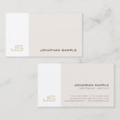 Carte De Visite Monogramme professionnel moderne design élégant (Devant / Derrière)