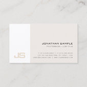 Carte De Visite Monogramme professionnel moderne design élégant (Dos)