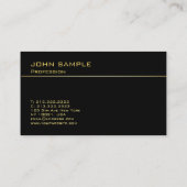 Carte De Visite Monogramme professionnel moderne Elégant Black Gol (Dos)