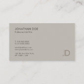 Carte De Visite Monogramme professionnel moderne élégant d'harmoni (Dos)