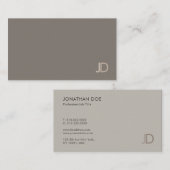 Carte De Visite Monogramme professionnel moderne élégant d'harmoni (Devant / Derrière)