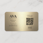 Carte De Visite Monogramme professionnel moderne Elégant Faux Gold (Dos)