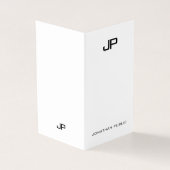 Carte De Visite Monogramme professionnel moderne Élégant minimalis (Extérieur)