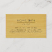 Carte De Visite Monogramme professionnel moderne en bois d'or (Dos)