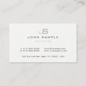 Carte De Visite Monogramme professionnel moderne et créatif Luxe (Dos)